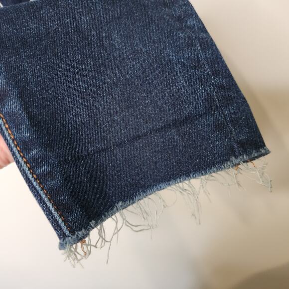 Driftwood Jackie Skinny Jeans Dark Wash Plaid Distressed Denim 28 - Picture 5 of 10